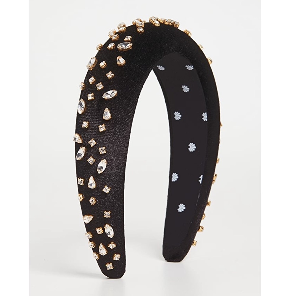 SOLD Lele Sadoughi black embellished headband
